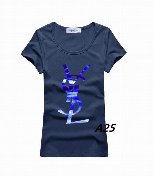 YSL short round collar T woman S-XL-188
